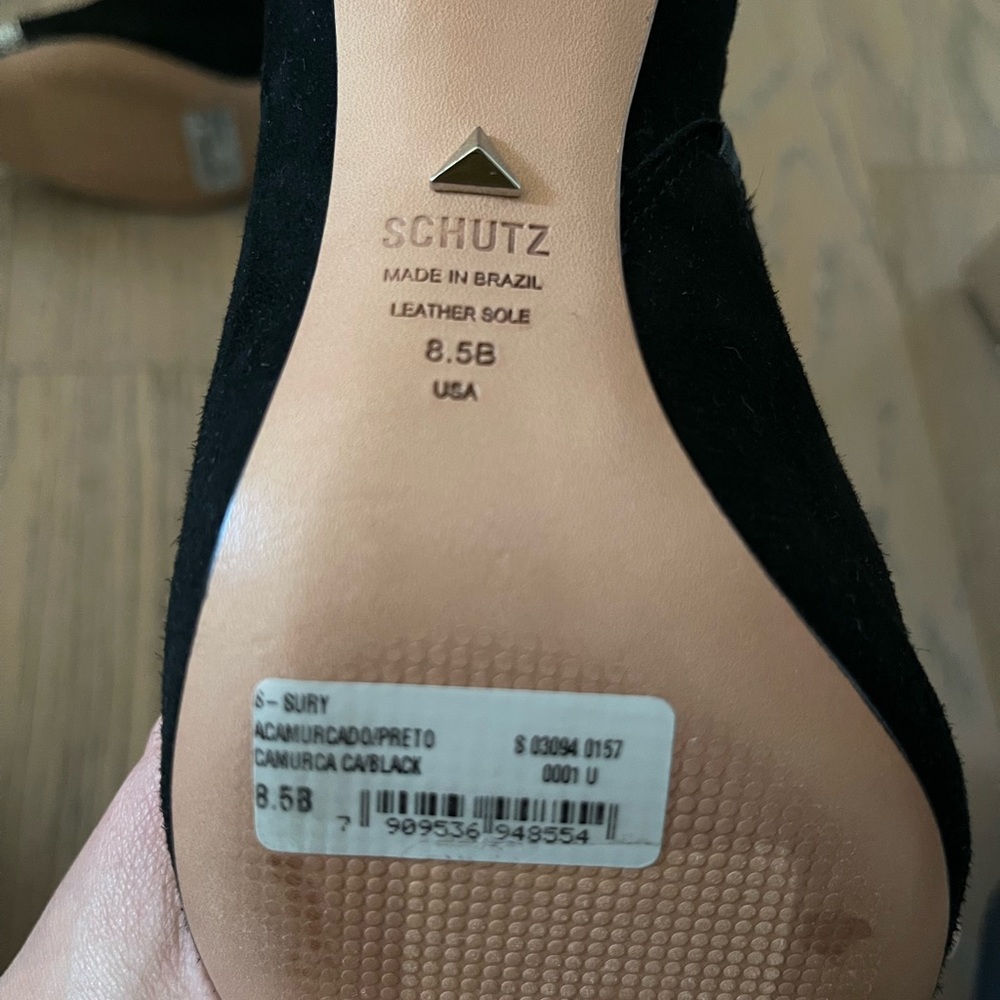 π Schutz Suede Boot with Rhinestone Toe - Picture 6 of 8